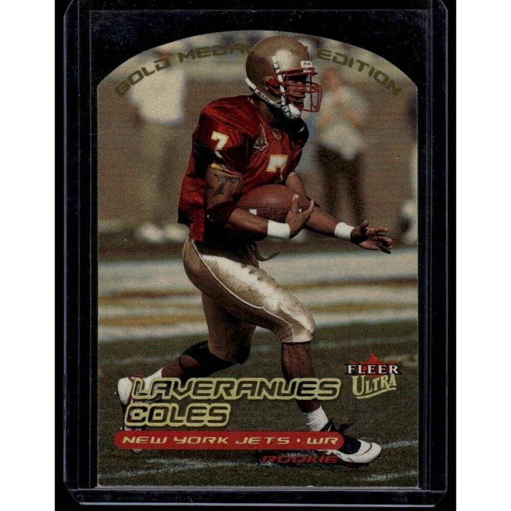 2000 Ultra Laveranues Coles Gold Medallion #241G Football Jets Florida State